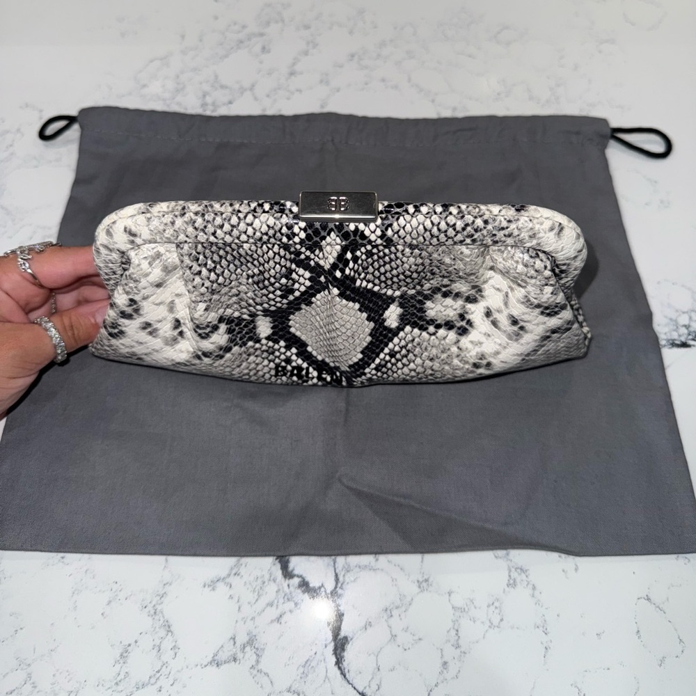 Balenciaga Cloud XS Python Embossed Clutch - Picture 2 of 7